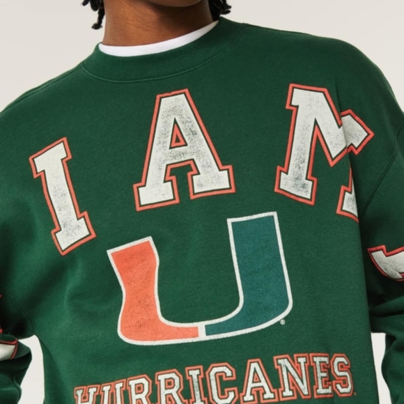 Hollister Green 'I AM' Sweater Hurricanes - Picture 3 of 3